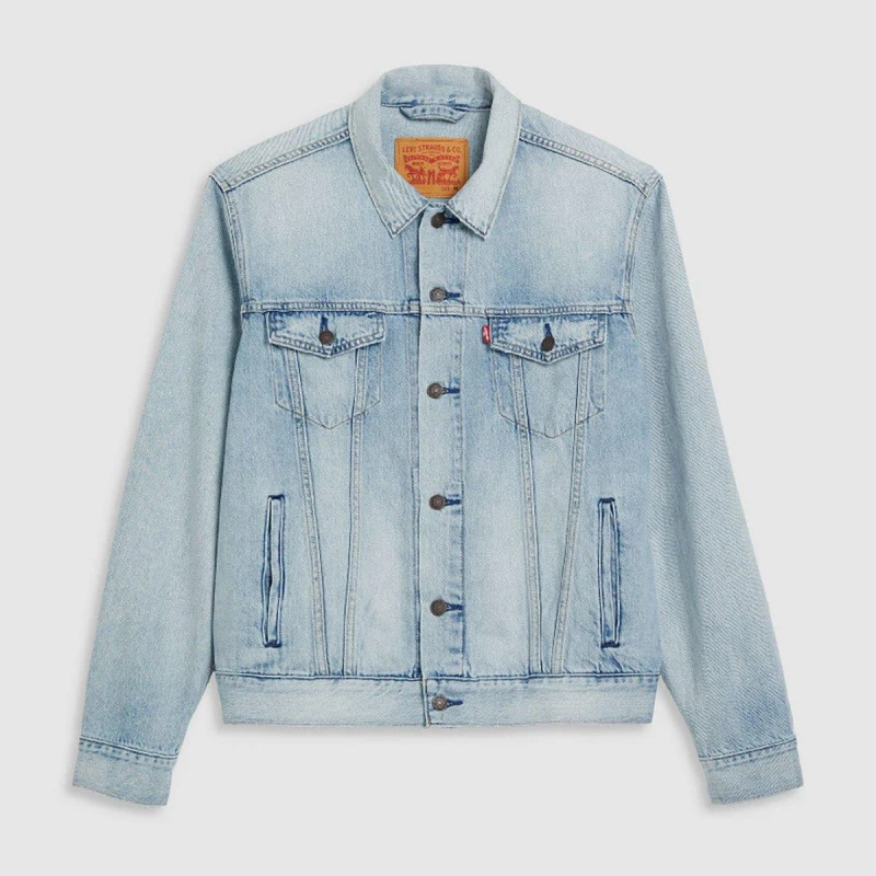 Image of Levis Mens Truckr Denim Jacket Build A House male S
