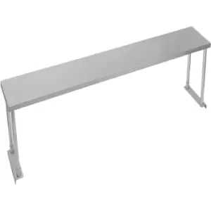 Image of Single Tier Shelving for 5ft Catering Prep Table Commercial - Silver