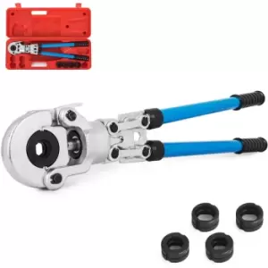 Image of VEVOR Crimping Pliers ?12-28mm Copper Pipe Crimper Plumbing Crimping Tool for Copper Pipe Press with 5pcs Copper 12,15,18,22,28mm 360°Head