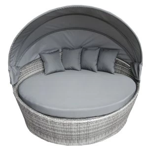 Image of Charles Bentley Napoli Rattan Day Bed with Canopy