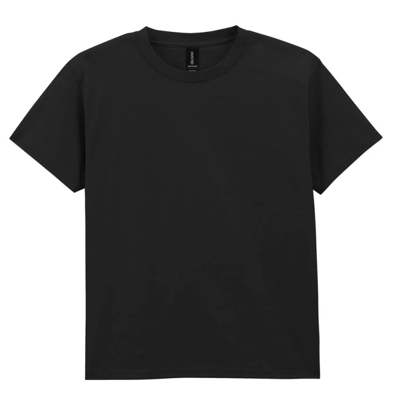Image of Gildan Cotton Lightweight T-Shirt in Black Size: 5-6 Years Black Unisex 5-6 Years