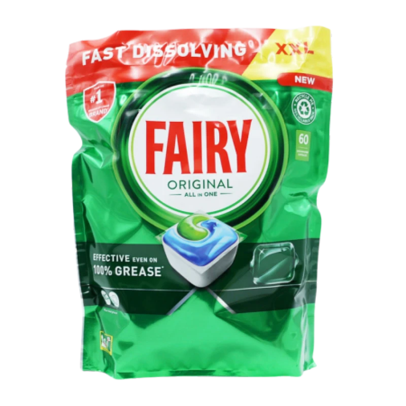 Image of Fairy Dishwasher Tablets All-in-One Original 60s NWT8339 NWT8339