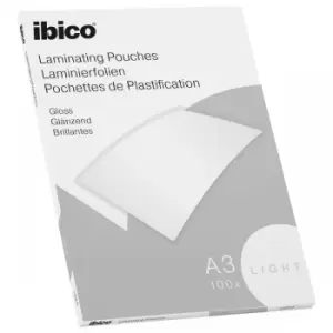 Image of Ibico Basics A3 Gloss Laminating Pouches Light - Pack of 100