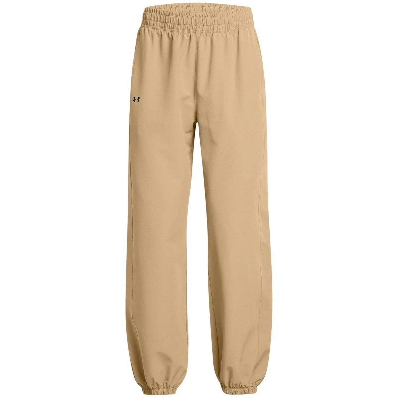 Image of Under Armour Womens Closed Hem Woven Joggers Brown female 8 (XS)