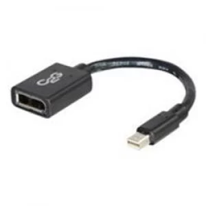 Image of C2G 15cm Mini DisplayPort Male to DisplayPort Female Adapter Cable - Black