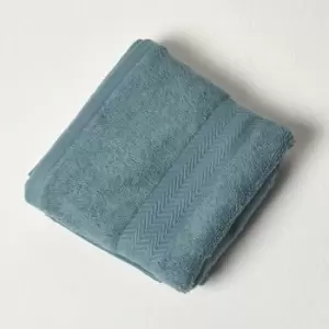 Image of HOMESCAPES Teal 100% Combed Egyptian Cotton Hand Towel 500 GSM - Teal