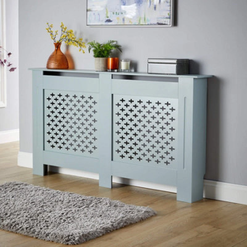 Image of Home Source Crofton Large Grey Radiator Cover Unit