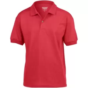 Image of Gildan DryBlend Childrens Unisex Jersey Polo Shirt (S) (Red)