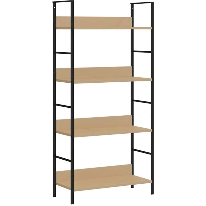 Image of VIDAXL 4-Layer Book Shelf Oak 60x27.6x124.5cm Engineered Wood vidaXL 8719883890593