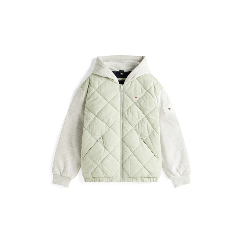 Image of Tommy Hilfiger Kids Diamond Quilted Insulated Jacket Misty Sage M1C male 8Y