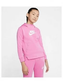 Image of Nike Sportswear Older Girls Overhead Hoodie - Pink Size M 10-12 Years, Women