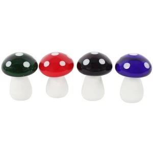 Image of Net of 12 Large Glass Multi Mushrooms