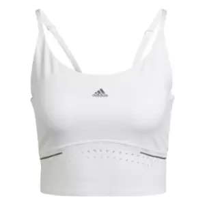 Image of adidas HIIT 45 Seconds Crop Tank Top Womens - White / Carbon