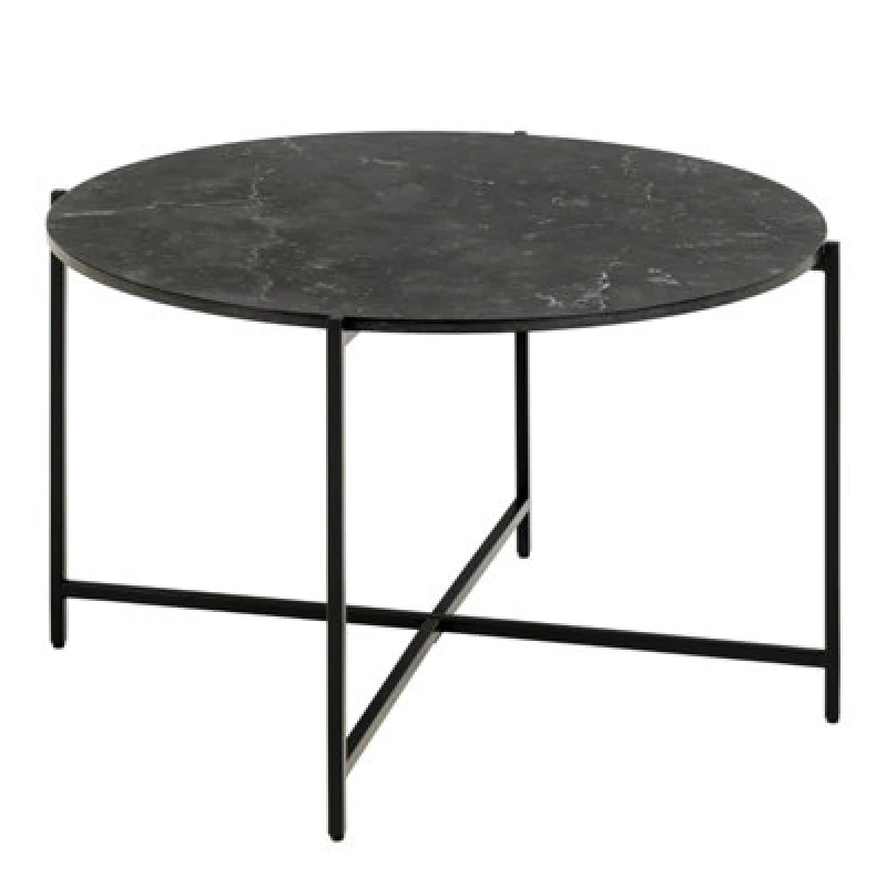 Image of Furniture To Go Lamoine Round Coffee Table In Matt Black
