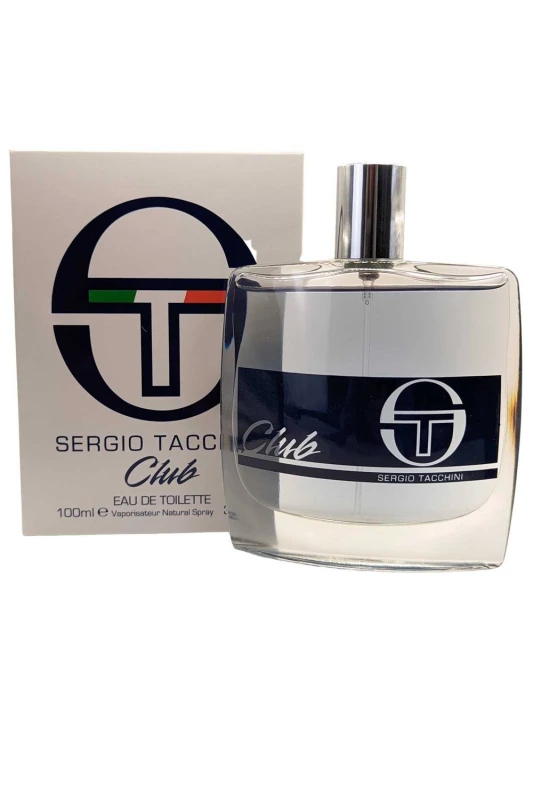 Image of Sergio Tacchini Sergio Tacchini Men Club Eau de Toilette 100ml in White White 100ml Male 0810876033527