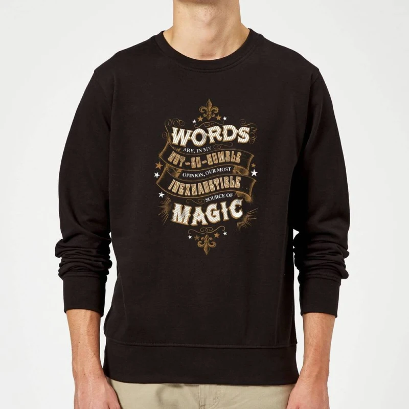 Image of Harry Potter Words Are, In My Not So Humble Opinion Sweatshirt - Black - L