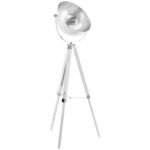 Image of Covaleda Tripod Floor Lamp White, Chrome, Silver - Eglo