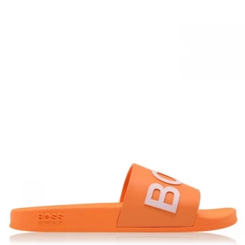Image of Hugo Boss Bay Pool Slides Orange/White Size 10 Men