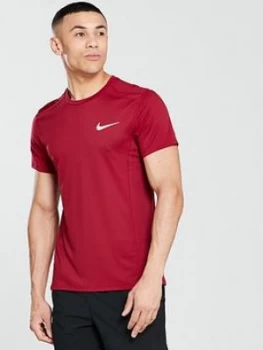 Image of Nike Running Cool Miler T Shirt Red Crush Size L Men
