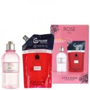 Image of L'Occitane Rose Shower Gel and Refill Duo