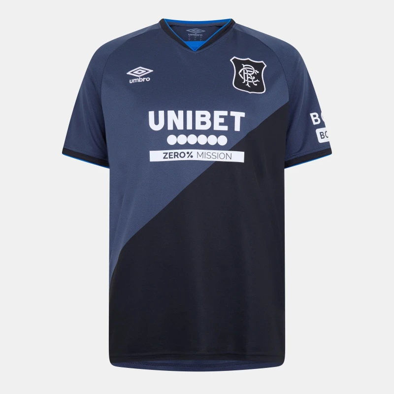 Image of Umbro Rangers Third Shirt 2025 2026 Adults Black/Grey male S