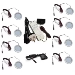 Image of Moderix Orbit XL - Bright LED Light Under Cabinet Shelf Cupboard Set - Light Whi