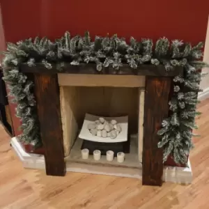 Image of Premier 270cm (9ft) x 30cm Snow Tipped Green Christmas Garland Decoration