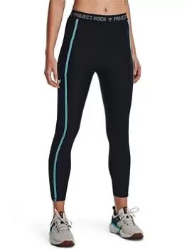 Image of Under Armour Project Rock Ankle Leggings - Black