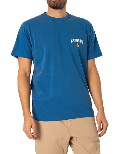 Image of Carhartt Wip Acapulco S/S Duckin' T-Shirt M/Blue Male M 211533UK