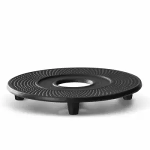 Image of Bredemeijer Coaster Or Trivet Jang Design Cast Iron In Black