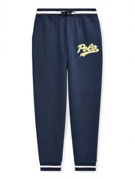 Image of Ralph Lauren Boys Polo Cuffed Joggers - Navy