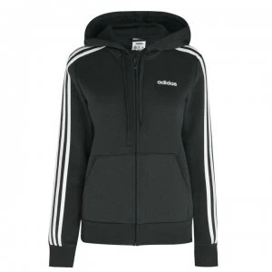 Image of adidas Zip Fleece Track Top Hoodie - LegendEarth/Wht