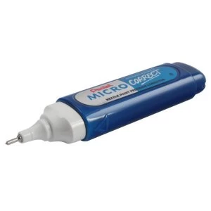 Image of Pentel Micro Correct Correction Fluid Pen Precision Tip 12ml Ref