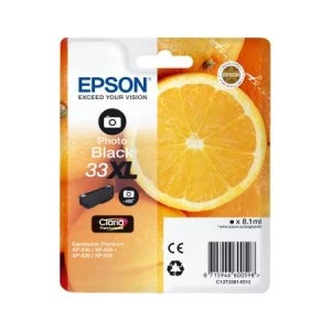 Image of Epson Oranges 33XL Photo Black Ink Cartridge