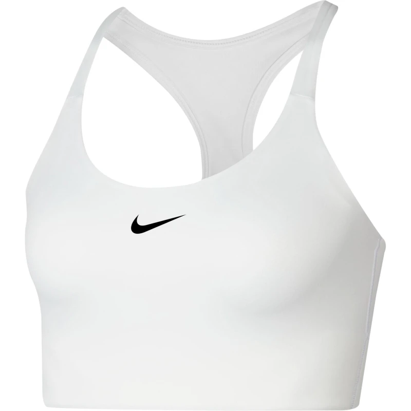 Image of Nike Swoosh Womens Medium-Support 1 Piece Pad Sports Bra White female 8 (XS)