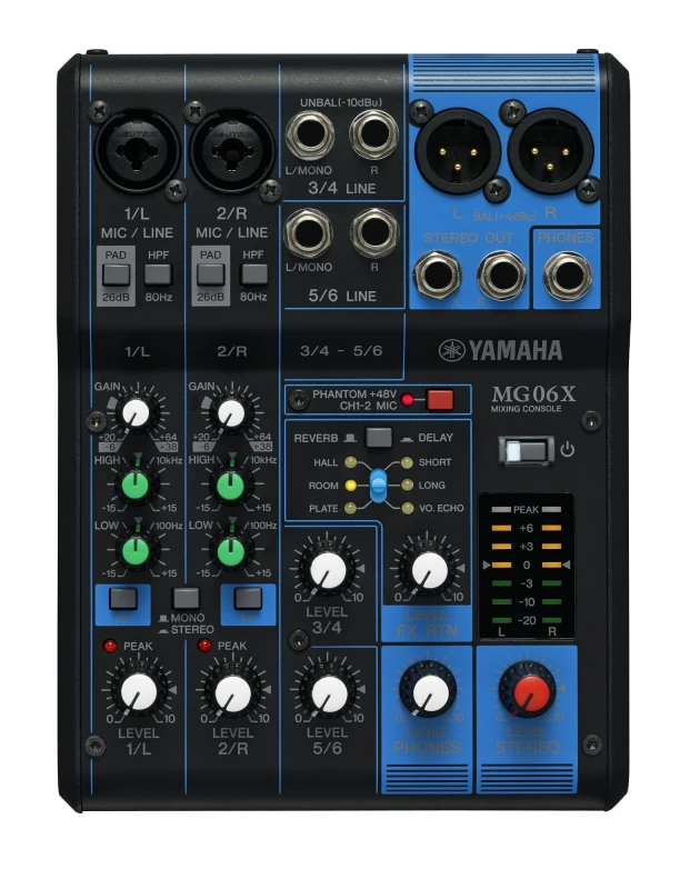 Image of Yamaha MG06X audio mixer 6 channels Black