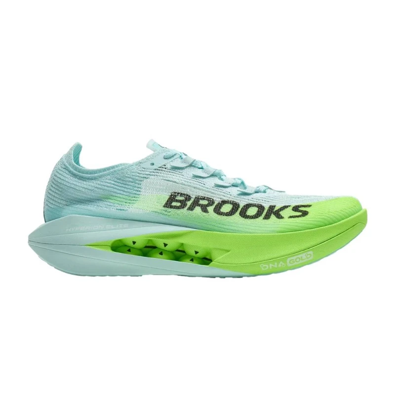 Image of Brooks Hyperion Elite 5 Shoes Blue Green SS26 Unisex, Size 44 - EUR