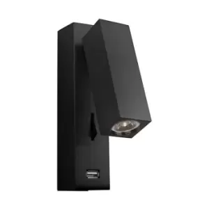 Image of Larissa Rila Sconce Wall Lamp Black Matt Led-Usb