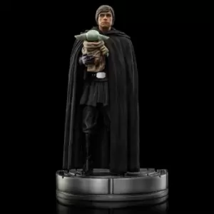 Image of Iron Studios Star Wars The Mandalorian Luke Skywalker and Grogu 1/10 Art Scale Statue