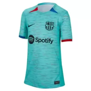 Image of Nike Barcelona Third Shirt 2023 2024 Juniors - Blue
