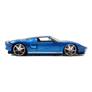 Image of Fast & Furious - Furious 7 2005 Ford GT Die-cast Toy Sports Car (Blue)