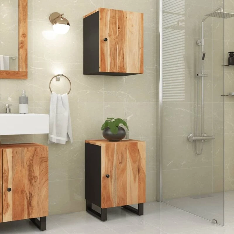 Image of VIDAXL Bathroom Cabinet 38x33x58cm Solid Wood Acacia Vidaxl 351995