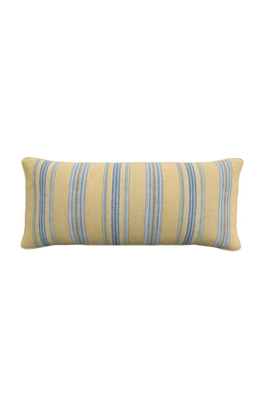 Image of Sanderson 'Enys Garden' Cotton Cushion Mustard