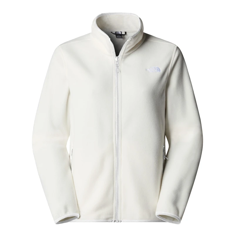 Image of The North Face 100 Glacier Full-Zip Fleece Womens White Dune female 12 (M)