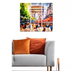 Image of MDF8986482 Multicolor Decorative MDF Painting (3 Pieces)