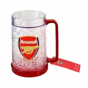 Image of Arsenal FC Official Football Crest Design Freezer Mug (One Size) (Clear/Red)