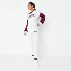 Image of Missguided Paris Varsity Relaxed Jogger - Grey