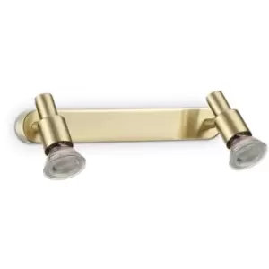 Image of Ideal Lux Slem Twin Ceiling Spotlight Brass
