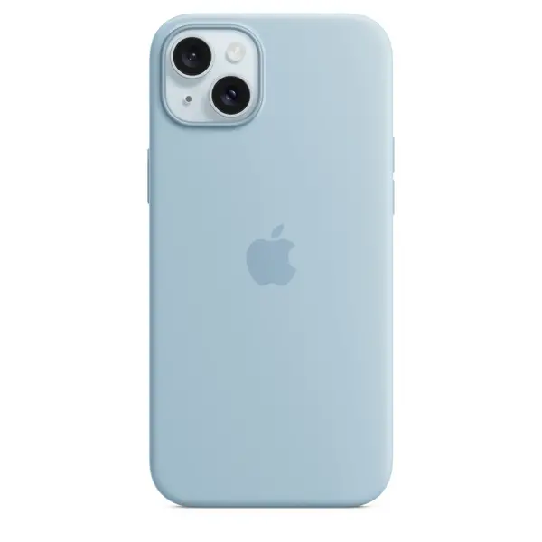 Image of Apple iPhone 15 Plus Silicone Case with MagSafe - Light Blue MWNH3ZM/A