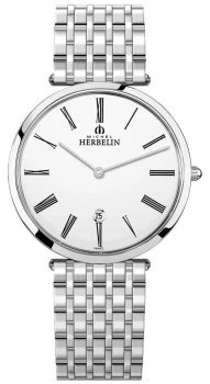 Image of Michel Herbelin Mens Epsilon Extra Flat Stainless Watch